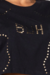 CROPPED SLIM BUH TACHAS PRETO - BOLEIROS STORE