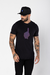 BUH T-SHIRT SLIM LOGO TEXTURIZADO PRETA
