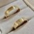 Martelado Colmeia Quadrado - Par de Alianças Colmeia em Ouro 18k - com 5mm de largura - comprar online