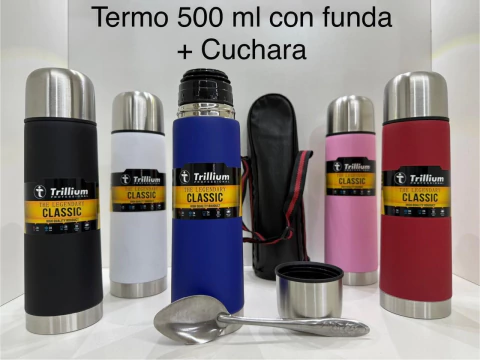 Termo 500 ml con funda + cuchara - comprar online