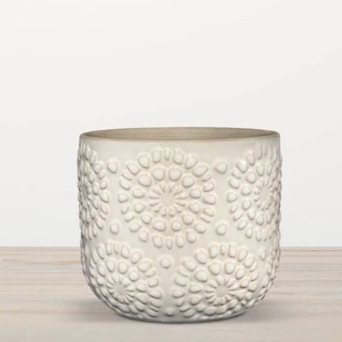 Maceta Flores Blancas