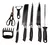Jogo De Facas Inox 8 Peças Cozinha Churrasco B-Max BM-F988 (CONJBMF988) - Quishop