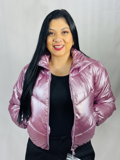 Jaqueta Puff Rosa Metalizada M - comprar online