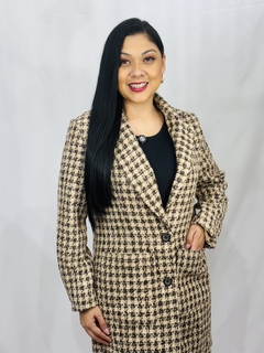 Blazer listrado tamanho G marrom com Bege - comprar online