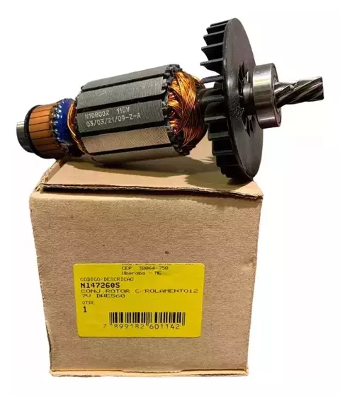 Induzido / Rotor para Serra Circular Dewalt DW560 / N147260S - 110V / 127V