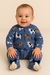 Macacão Pijama para Bebê Vaquinha azul Plush/ Fleece Pezinho - comprar online