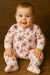 Macacão Pijama para Bebê Lilas Foral Plush/ Fleece Pezinho - Koltrim Kids