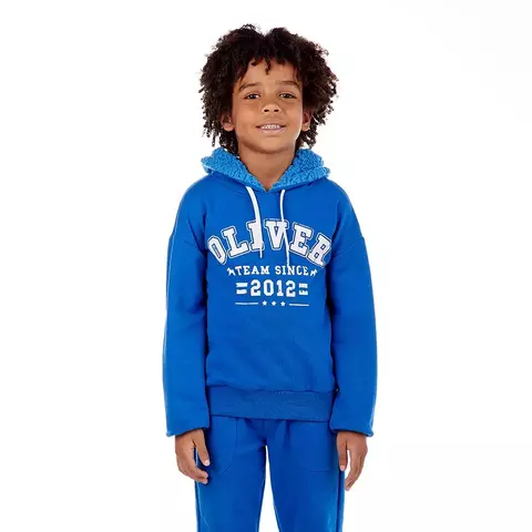 Conjunto moletom capuz calça azul royal oliver