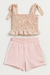 Conjunto Blusa flores lastex e shorts moletom luluzinha - comprar online