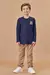 Conjunto camiseta manga longa e calca sarja caqui lucboo - Koltrim Kids