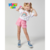 Conjunto Cropped Algodão Arco Íris Shorts Tectel Rosa Mylu - Koltrim Kids