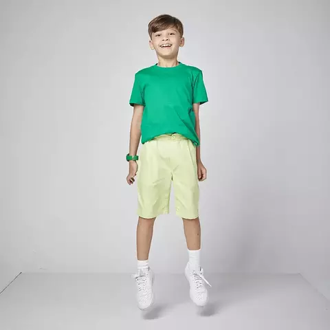 Bermuda Tricoline Alfaiataria Verde Lima Colso Oliver Meninos 16 Anos