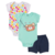 Trio Bebê Menina 2 Body Bory 1 Shorts Algodão RN M P G GG - Koltrim Kids
