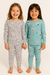 Pijama malha algodão longo infantil 4 peças Menina Fadinha