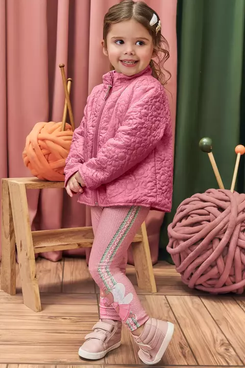 JAQUETA PUFFER LEGGING TERMICA KUKIE 1 2 3 ANOS