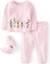 Conjunto bebê menina tricot rosa gymboree com sapatinho - comprar online