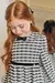 Vestido Manga Longa Tweed Preto e Branco kukie - comprar online