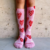 Meia Infantil Cantarola 3/4 Bota 7 leguas Coração Rosa - loja online