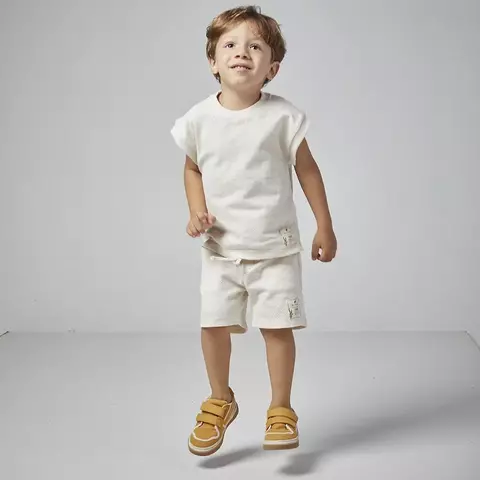 CONJUNTO CAMISETA REGATA SHORTS ALGODAO CRU OLIVER