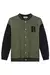 Jaqueta Bomber Moletom Flanelado College Luc.Boo Verde - loja online