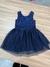 Vestido Menina Festa tule Latejoula Brilho Azul Importado