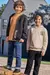 Conjunto Moletom Flanelado Capuz Offwhite Calca cinza LucBoo - Koltrim Kids