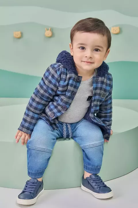 CALÇA JEANS MENINO JOGGER COM ELASTANO LUCBOO