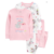 Pijama malha algodão longo infantil 4 peças Menina na internet