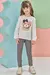 Conjunto camiseta manga longa legging termica ursinho kukie - Koltrim Kids