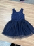 Vestido Menina Festa tule Latejoula Brilho Azul Importado