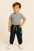 Calça Jogger Moletom Felpado com Bolso Lateral boca grande