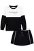 Conjunto Blusa Moletom e Saia Reta Moletom Preto Lilimoon - comprar online