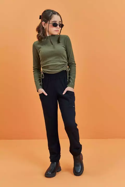 Conjunto Blusa Canelada calça jogger em molevisco Lilimoon