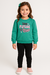 Conjunto Blusa Moletom Verde Menina Calça Preta boca grande - comprar online