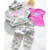conjunto moletom flanelado Ziper capuz GAP Cinza Estrela - Koltrim Kids