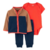 Conjunto longo bebê 3 peças de fleece com zíper menino na internet