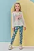Conjunto camiseta longa legging termica unicornio kukie