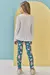 Conjunto camiseta longa legging termica unicornio kukie na internet