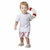 Conjunto Infantil Bebe Camiseta Branca Short Casual Oliver