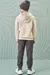 Conjunto Moletom Flanelado Capuz Offwhite Calca cinza LucBoo - comprar online