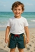 Bermuda com Recorte Lateral Fita batida Tectel OLIVER kids - Koltrim Kids