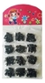 MINI PIRANHA INFANTIL PRETA CART C/12 UND DIVERSOS