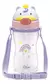 COPO DE TRITAN UNICORNIO COM CANUDO EM SILICONE 400ML