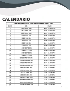 Imagen de CURSO ESTOMATOLOGÍA LEGAL Y FORENSE + NECROPSIA ORAL