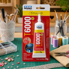 Cola Tecido, Biju e Artesanato T6000 Tek Bond Lavável - Tudo.couros