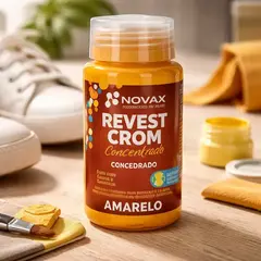 Tinta para Couro Amarela - Sapatos, Botas, Bolsas -Novax