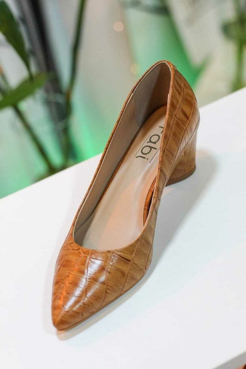 Scarpin Croco (carmel)