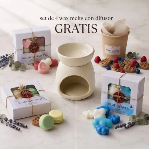 Set de 4 Wax Melts con Difusor