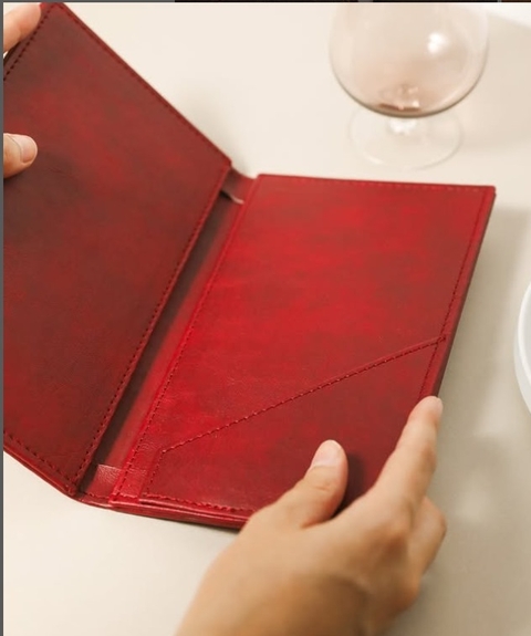 porta cuenta doble eco cuero - comprar online