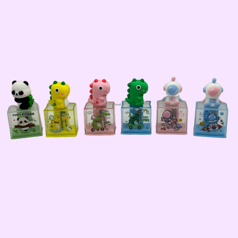 Apontador com depósito dinossauro/espaço